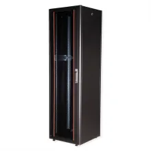 ROLINE 19-inch network cabinet Basic 42 U, 600x600 WxD glass door blac