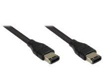 EXSYS EX-K6802 FireWire cable 3 m 6-p Black