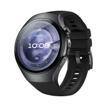 HUAWEI WATCH 5 46mm Zwart / Fluoroelastomeer band / Titanium van luchtvaartkwaliteit / X-TAP / eSIM bellen / GPS / ECG / Bluetooth 5.2 / Smartwatch / Compatibel met iOS en Android