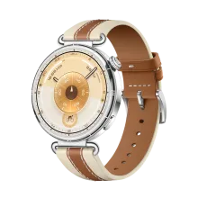 HUAWEI WATCH GT 6 41 mm / Behuizing van titaniumlegering /Bruine leer band / Batterijduur tot 21 dagen / GPS /Compatibel met iOS en Android