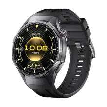 HUAWEI WATCH GT 6 Pro 46 mm / Behuizing van titaniumlegering / Zwarte fluoroelastomeer band / Batterijduur tot 21 dagen / GPS / ECG / Compatibel met iOS en Android