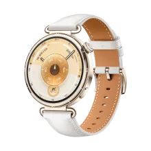 HUAWEI WATCH GT 6 41mm White/ Leather Strap/ Up to 14-Day Battery Life/ Accurate GPS and Heart Rate Tracking/ Virtual Cycling Power/ Compatible with Android & iOS