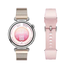 HUAWEI WATCH GT 7 41mm Pink/ Additional Gold Milanese Strap/ Up to 21 Days of Battery Life/ Advanced Skiing & Cycling Modes/ All-Round Health Tracking/ Compatible with Android & iOS