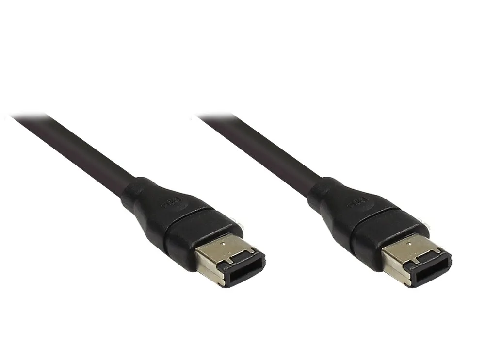 EXSYS EX-K6802 FireWire cable 3 m 6-p Black