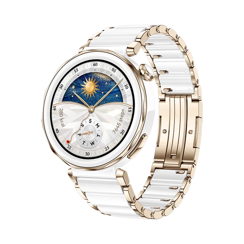 HUAWEI WATCH GT 5 Pro 42MM White Ceramic / Pro-Level sports / Up to 2-week Battery life/ Golf Courses Map / Sleep monitoring / Bluetooth Call / Water resistance / GPS