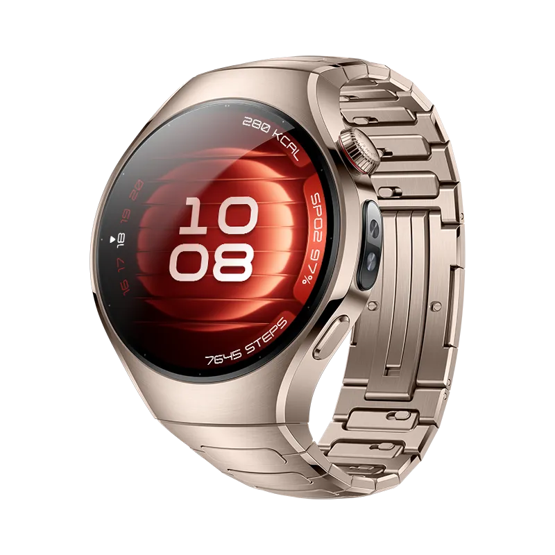 HUAWEI WATCH 5 42mm 904L Stainless Gold/ Multi-sensing X-TAP Technology/ Health MOT on Your Wrist/ Aerospace-grade Titanium/ Compatible with Android & iOS/ Up to 11-Day Battery Life