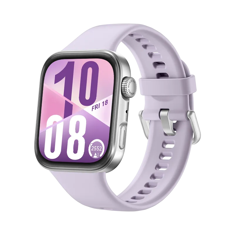 HUAWEI WATCH FIT 4/ Aluminum Alloy Purple/ Fluoroelastomer Strap/ GPS/ Bluetooth 5.2/ Up to 10-Day Battery Life/ Compatible with Android & iOS