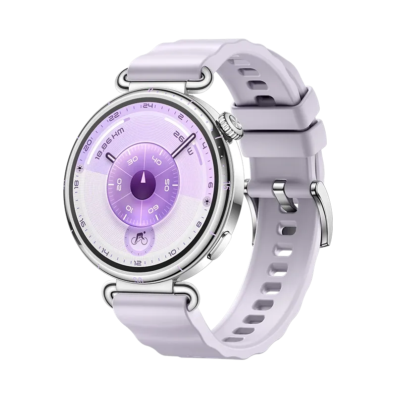 HUAWEI WATCH GT 6 41 mm / Behuizing van titaniumlegering / Paarse fluoroelastomeer band / Batterijduur tot 21 dagen / GPS / Compatibel met iOS en Android