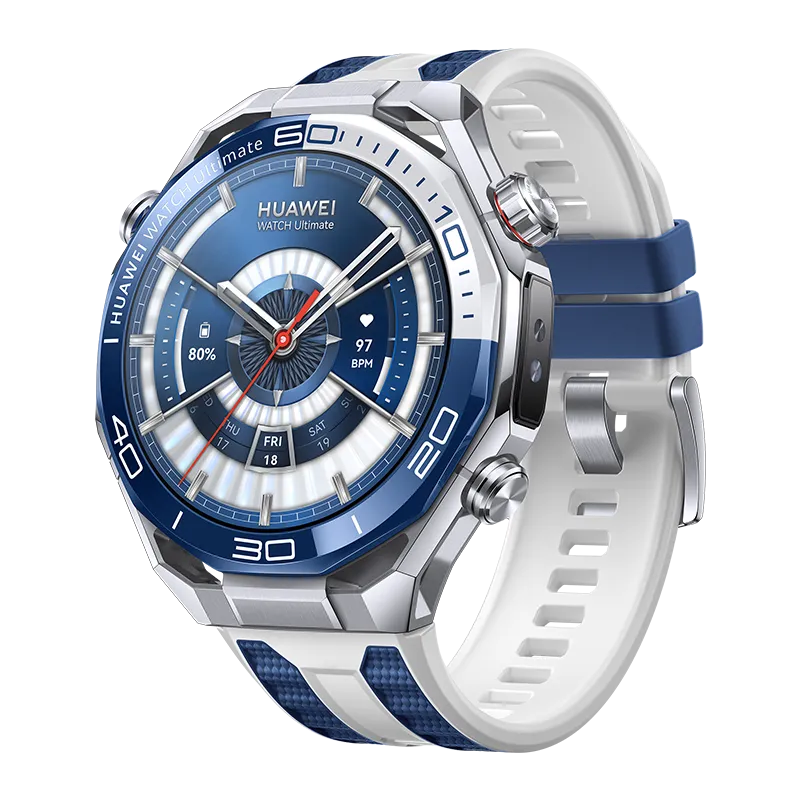 HUAWEI WATCH Ultimate 2 Blue/ Industry First Smartwatch with Sonar-Based Underwater Communication/ 150M Diving Technology/ Luxury Liquid Metal Case with Sapphire Crystal Glass