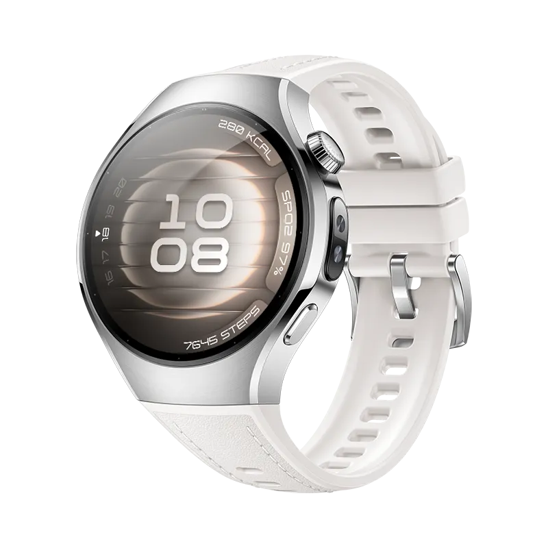 HUAWEI WATCH 5 42mm Wit / Composite band / Titanium van luchtvaartkwaliteit / X-TAP / eSIM bellen / GPS / ECG / Bluetooth 5.2 / Smartwatch / Compatibel met iOS en Android