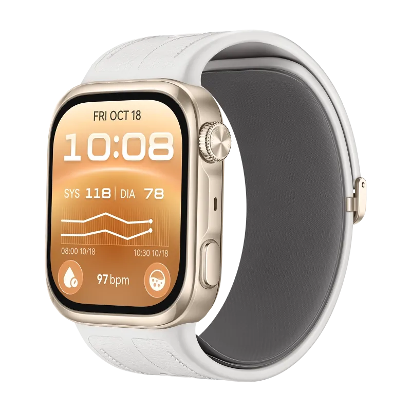 HUAWEI WATCH D3 White/ Medical-Grade Blood Pressure Measurement/ Ambulatory Blood Pressure Monitoring/ Comfortable For All Day Wear/ Compatible with Android & iOS
