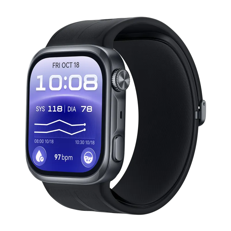 HUAWEI WATCH D3 Black/ Medical-Grade Blood Pressure Measurement/ Ambulatory Blood Pressure Monitoring/ Comfortable For All Day Wear/ Compatible with Android & iOS
