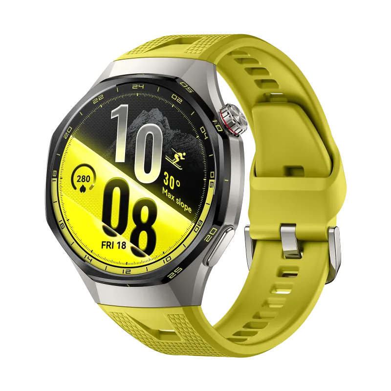 HUAWEI WATCH GT 7 Pro 46mm Titanium-Yellow/ EasyCross Fluoroelastomer Strap/ Up to 21 Days of Battery Life/ Advanced Skiing & Cycling Modes/ All-Round Health Tracking/ Compatible with Android & iOS